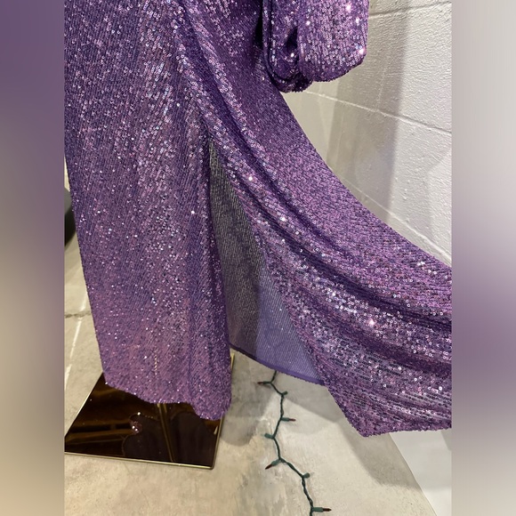 Rotate Birger Christensen Purple Sirin Midi Dress - Picture 7 of 13